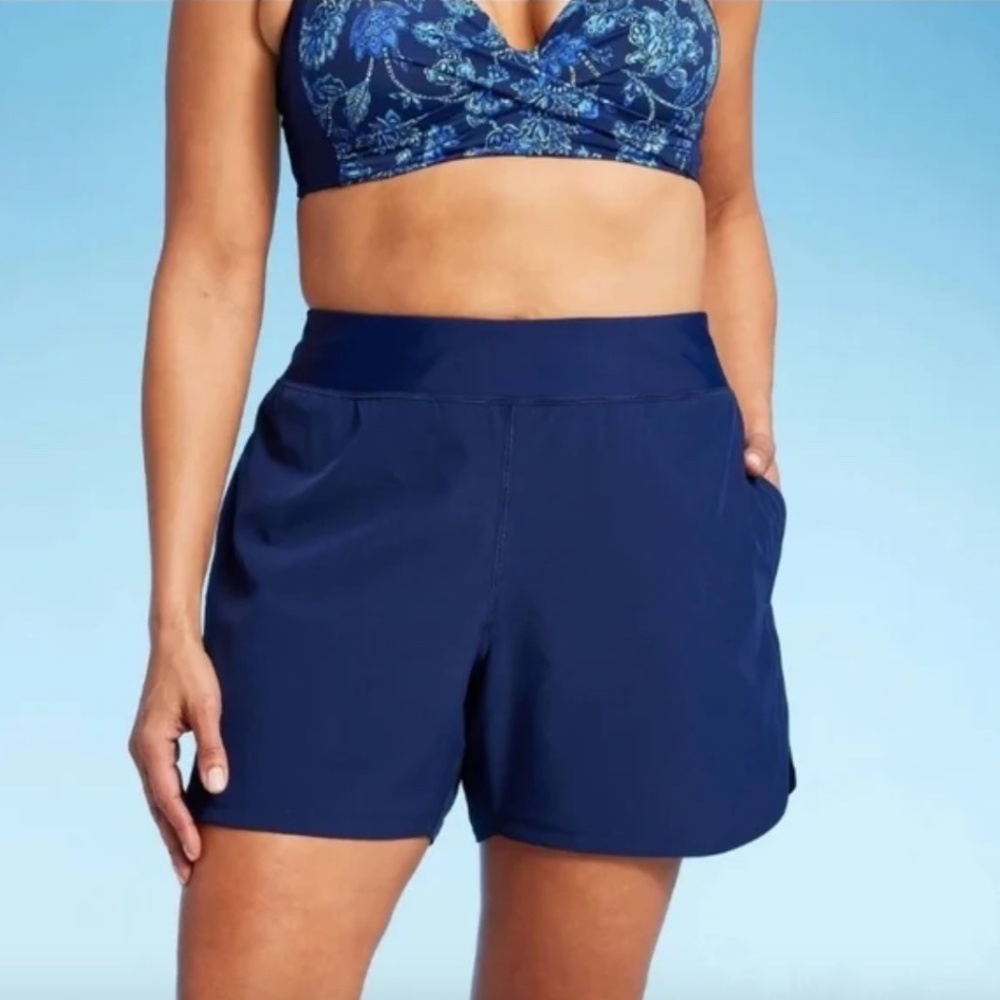 Lands' End Women's Blue Swim Set